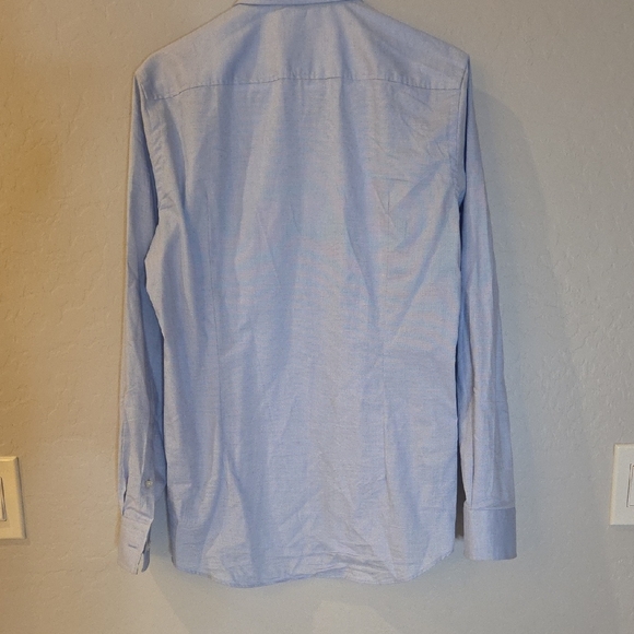 BOSS Hugo Boss Light Blue Jason Slim Fit Dress Shirt Size 15 - Picture 3 of 7
